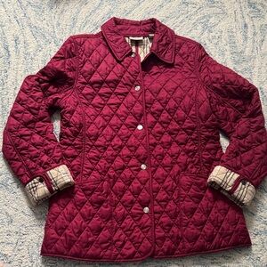 L.L. Bean quilted equestrian, lightweight women’s jacket red XS